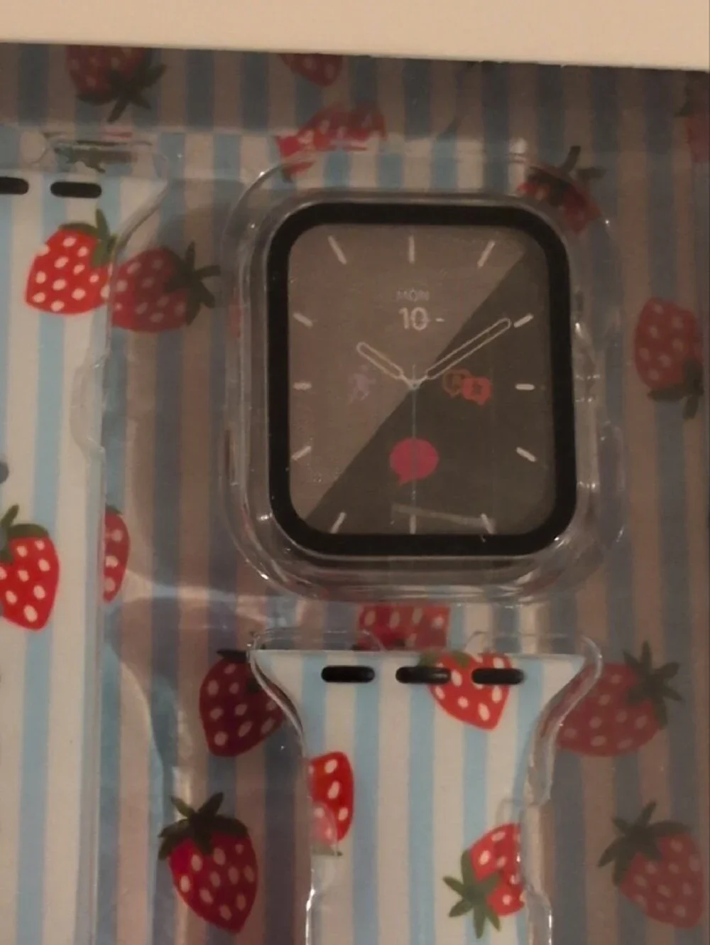Pink Sky Strawberry Silicone Watch Band for 42mm Apple Watch